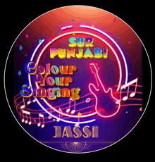 a poster for sur punjabi colour your singing jiassi