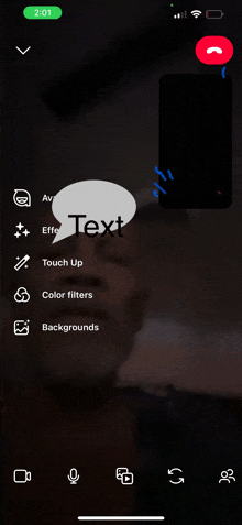 a screenshot of a phone with a speech bubble that says " text "