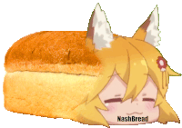 a loaf of bread with a picture of a fox on it and the words nashbread on the bottom