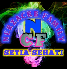 a colorful logo for nerzacrb family setia hati