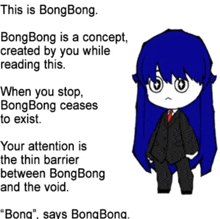 a cartoon of a girl in a suit and tie with a caption that says this is bongbong