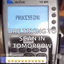 a screen that says processing on it