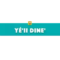 a blue sign that says ye 'ii dine ' on it