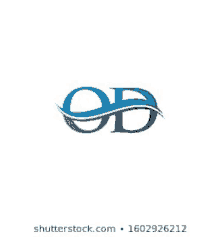 it is a blue and gray logo that looks like a swirl .