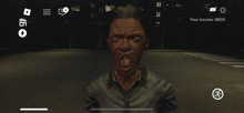 a screenshot of a video game shows a woman with her mouth open