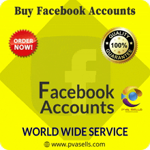 a yellow sign that says " buy facebook accounts world wide service "