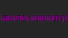 a black background with purple text that says graph-community ii