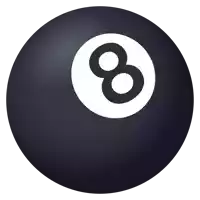 a black pool ball with a white 8 in the center