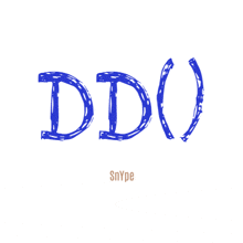 the word ddo is written in blue on a white surface