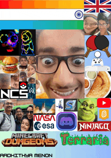 a collage of images including minecraft dungeons shrek and nasa