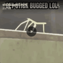 a video of a stick being bugged is being displayed