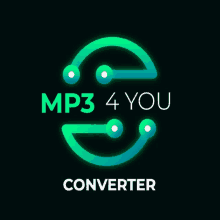 a logo for mp3 4 you converter with a green circle