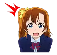 a surprised anime girl with a red arrow pointing to her face