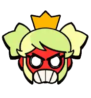 a cartoon girl with a crown on her head and a speech bubble .