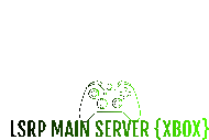 a logo for lsrp main server for xbox with a game controller .