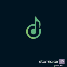 a logo for starmaker with a music note in the middle