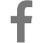 a gray icon of a facebook logo on a white background .