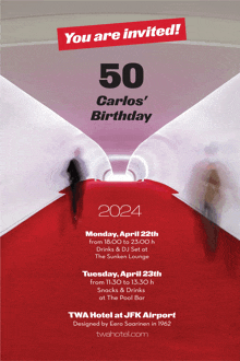 a flyer for a 50th birthday celebration