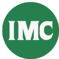 a green circle with the word imc written in white