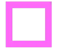 a pink square frame with a white background .