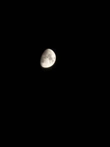 the moon is visible in the dark night sky .