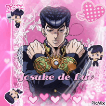 a picture of a cartoon character with the name jesuke de lay on it