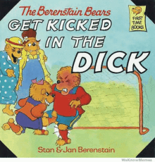 a book called the berenstain bears get kicked in the dick by stan and jan berenstain