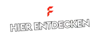 a sign that says hier entdecken with three arrows pointing in different directions