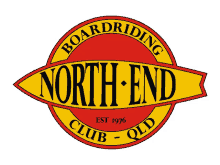 a logo for north end board riding club in qld