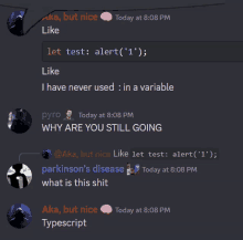 a screenshot of a discord conversation between two people