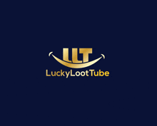 a logo for lucky loot tube with a smiling face