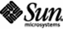 a black and white logo for sun microsystems