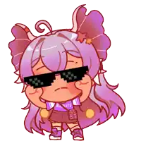 a cartoon drawing of a girl wearing sunglasses and a shirt that says ' biscuits '