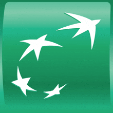 a green background with three white stars in the middle