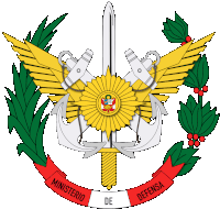 a coat of arms for ministerio de defensa with a sword