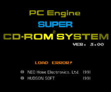 a pc engine super 2 cd-rom system loading screen