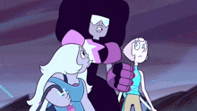 a group of cartoon characters standing next to each other including garnet and pearl