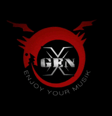 a logo for gen enjoy your musik with a dragon