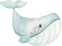 a whale with a pink nose and a smiling face