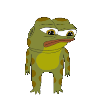 a green frog with brown spots on it 's body stands on a white background