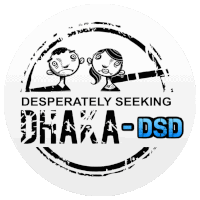 a logo for desperately seeking dhaka-dsd