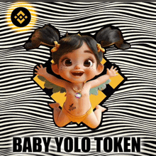 a picture of a baby with the words baby yolo token underneath it