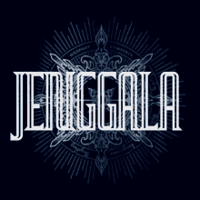 a dark blue background with the word jenggala on it