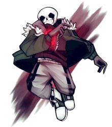 a drawing of a skeleton holding a red heart