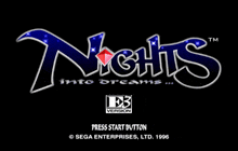 a video game called nights into dreams by sega enterprises ltd 1996