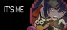 a picture of a girl with the words it 's me