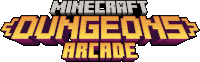 a logo for the minecraft dungeons arcade