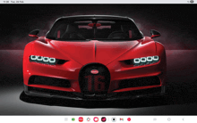 a red bugatti with the number 16 on it