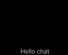 a video game screen says hello chat on the bottom