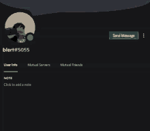 a screenshot of a person 's profile with a send message button